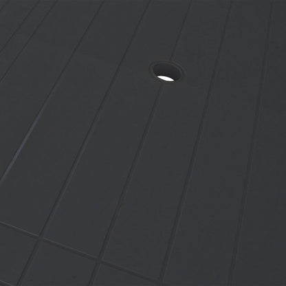 Garden Table Anthracite 126x76x72 cm Plastic