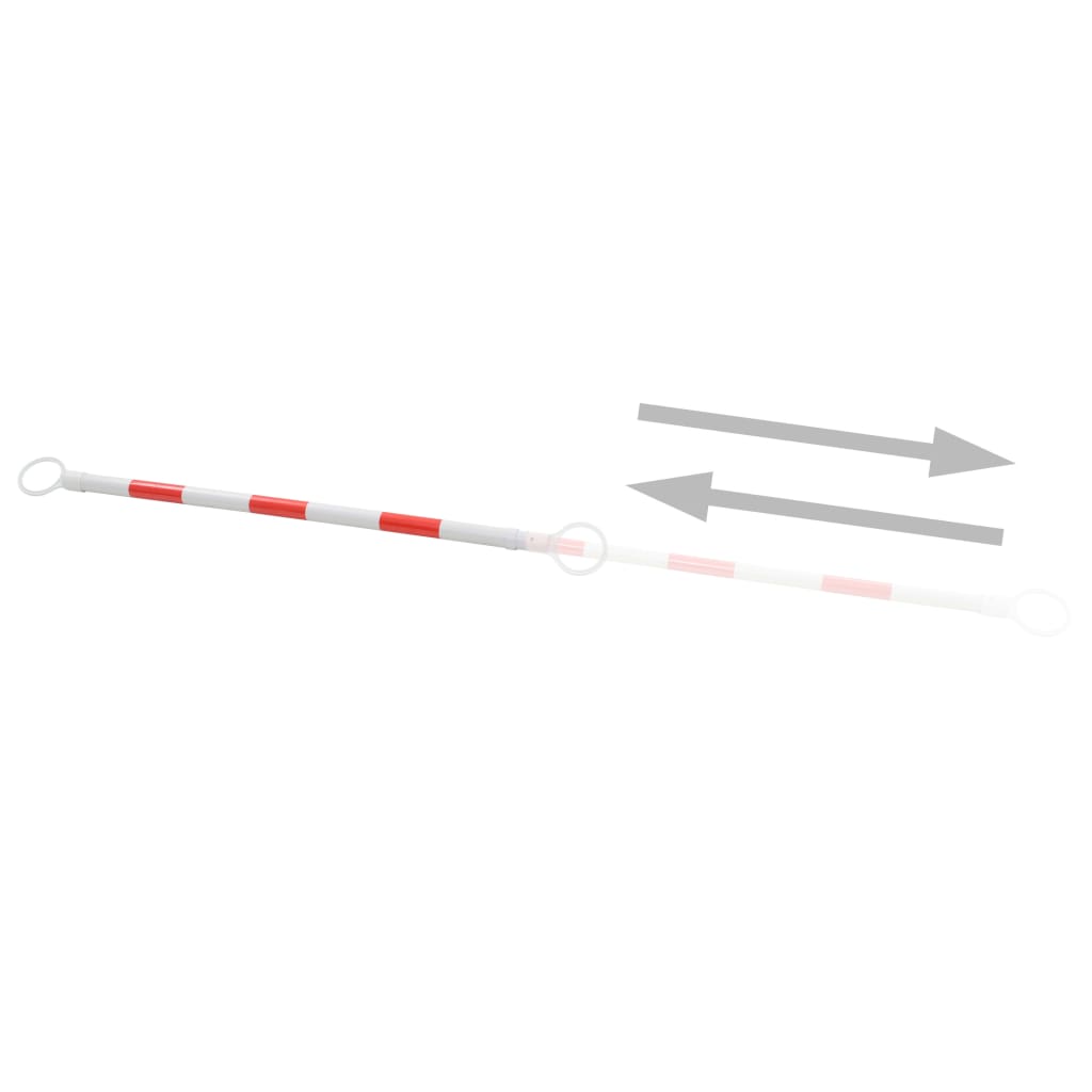 Retractable Traffic Cone Bars 2 pcs Plastic 116-197 cm