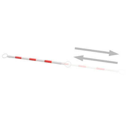 Retractable Traffic Cone Bars 2 pcs Plastic 116-197 cm