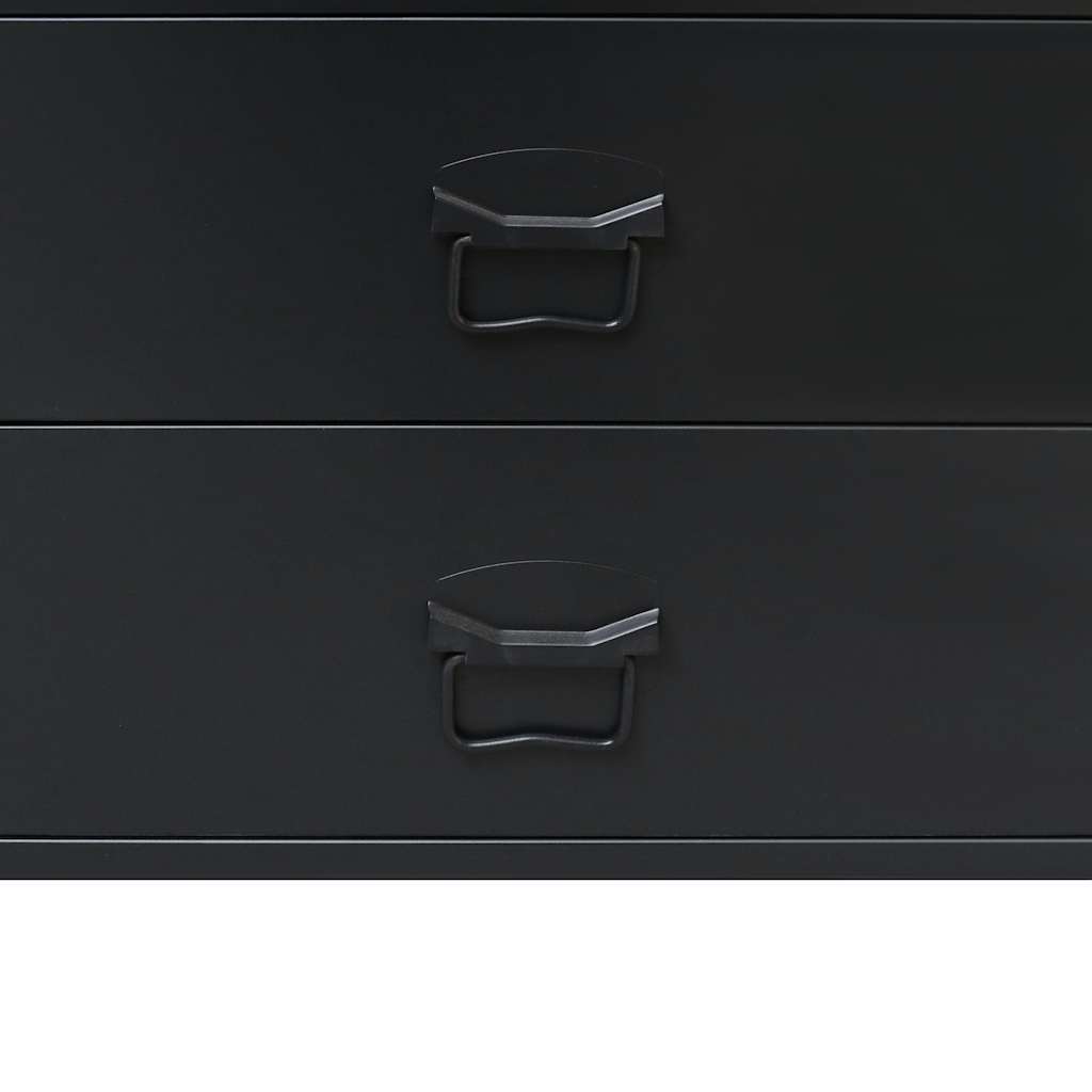 Chest of Drawers Metal Industrial Style 78x40x93 cm Black