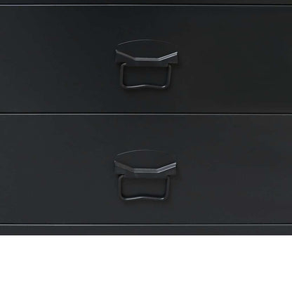 Chest of Drawers Metal Industrial Style 78x40x93 cm Black