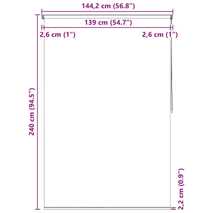 Shower Roller Blind 140x240 cm Bubble