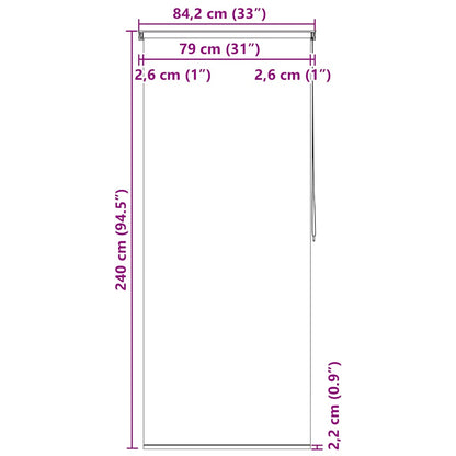 Shower Roller Blind 80x240 cm Splash