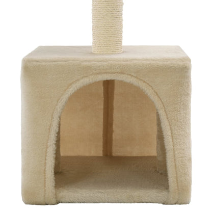 Cat Tree with Sisal Scratching Post 55 cm Beige