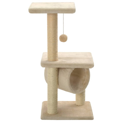 Cat Tree with Sisal Scratching Posts 65 cm Beige