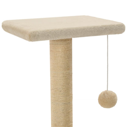 Cat Tree with Sisal Scratching Posts 65 cm Beige