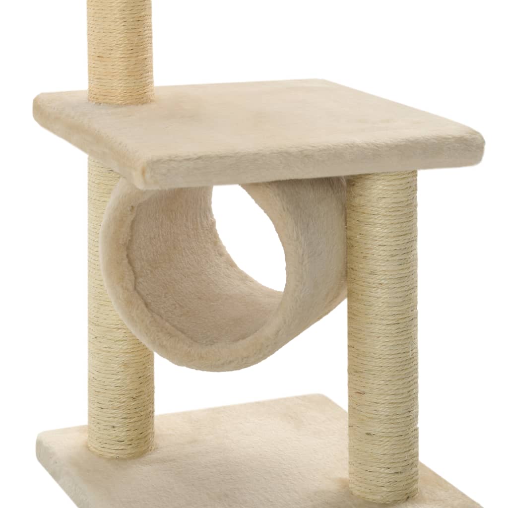 Cat Tree with Sisal Scratching Posts 65 cm Beige
