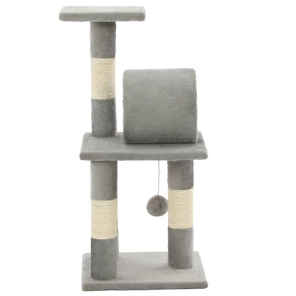 Cat Tree with Sisal Scratching Posts 65 cm Grey