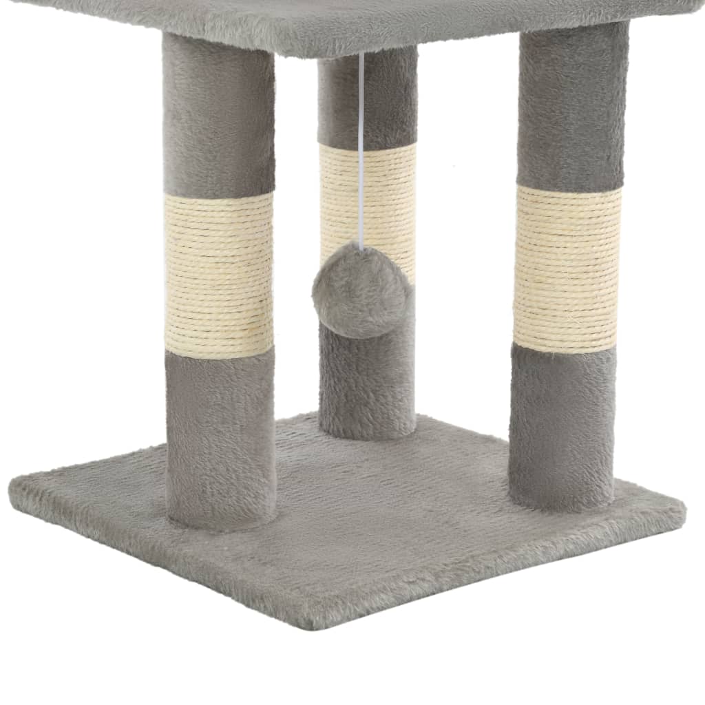 Cat Tree with Sisal Scratching Posts 65 cm Grey