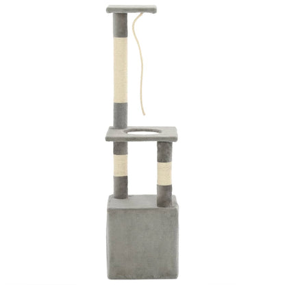 Cat Tree with Sisal Scratching Posts 109 cm Grey