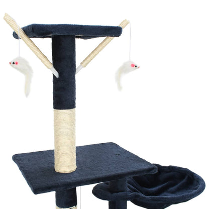 Cat Tree with Sisal Scratching Posts 230-250 cm Blue