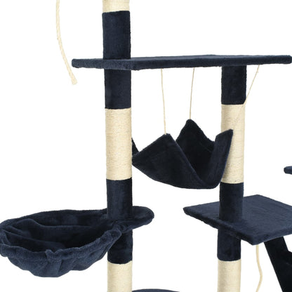 Cat Tree with Sisal Scratching Posts 230-250 cm Blue
