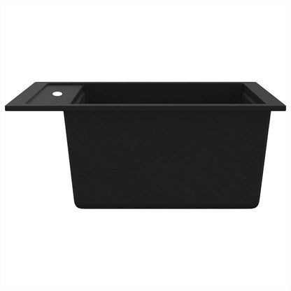 Granite Kitchen Sink Single Basin Black