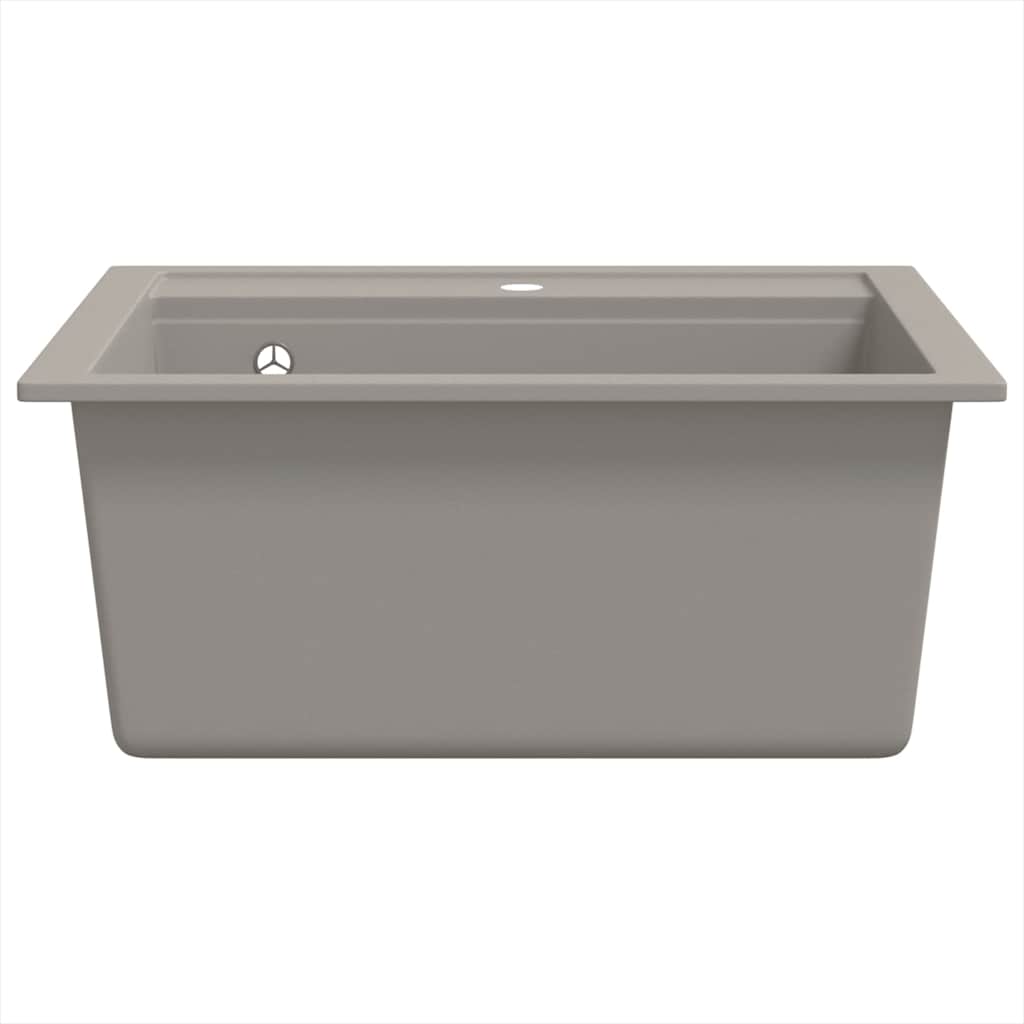 Granite Kitchen Sink Single Basin Grey
