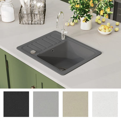 Granite Kitchen Sink Single Basin Grey