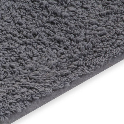 Bathroom Mat Set 2 Pieces Fabric Grey