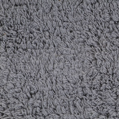 Bathroom Mat Set 2 Pieces Fabric Grey