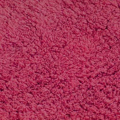Bathroom Mat Set 2 Pieces Fabric Fuchsia