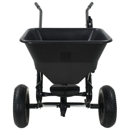 Walk Behind Salt Spreader PVC and Steel 106x73x76 cm 45 L