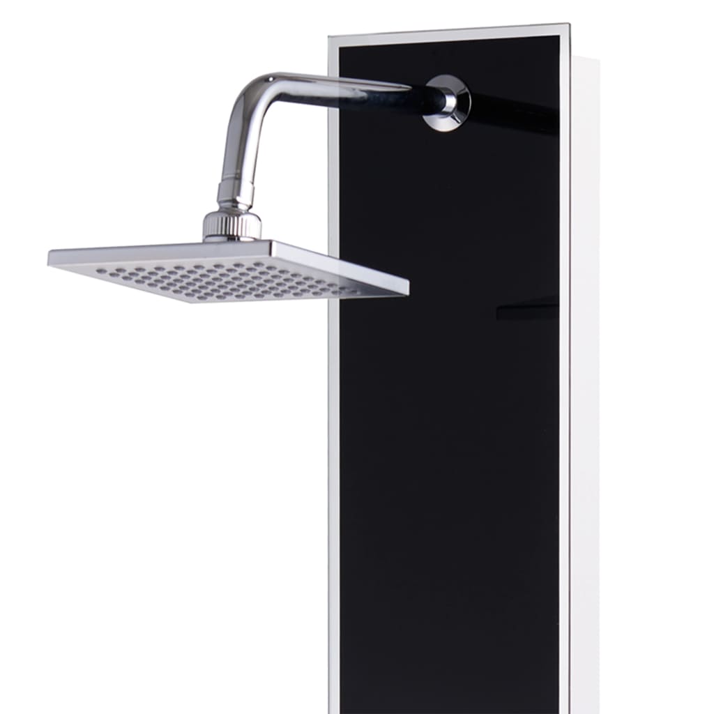 Shower Panel Unit Glass 18x42.1x120 cm Black