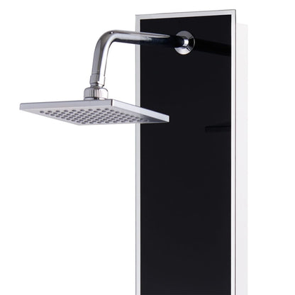 Shower Panel Unit Glass 18x42.1x120 cm Black