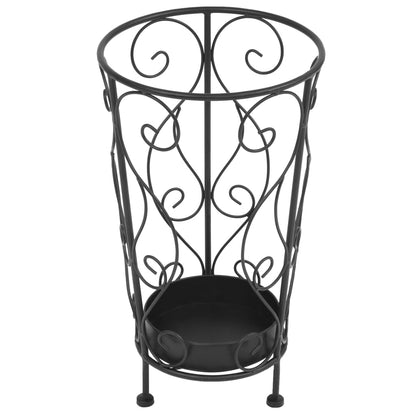 Umbrella Stand Vintage Style Metal 26x46 cm Black