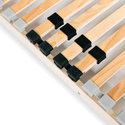 Slatted Bed Base without Mattress with 28 Slats 7 Zones 120x200 cm