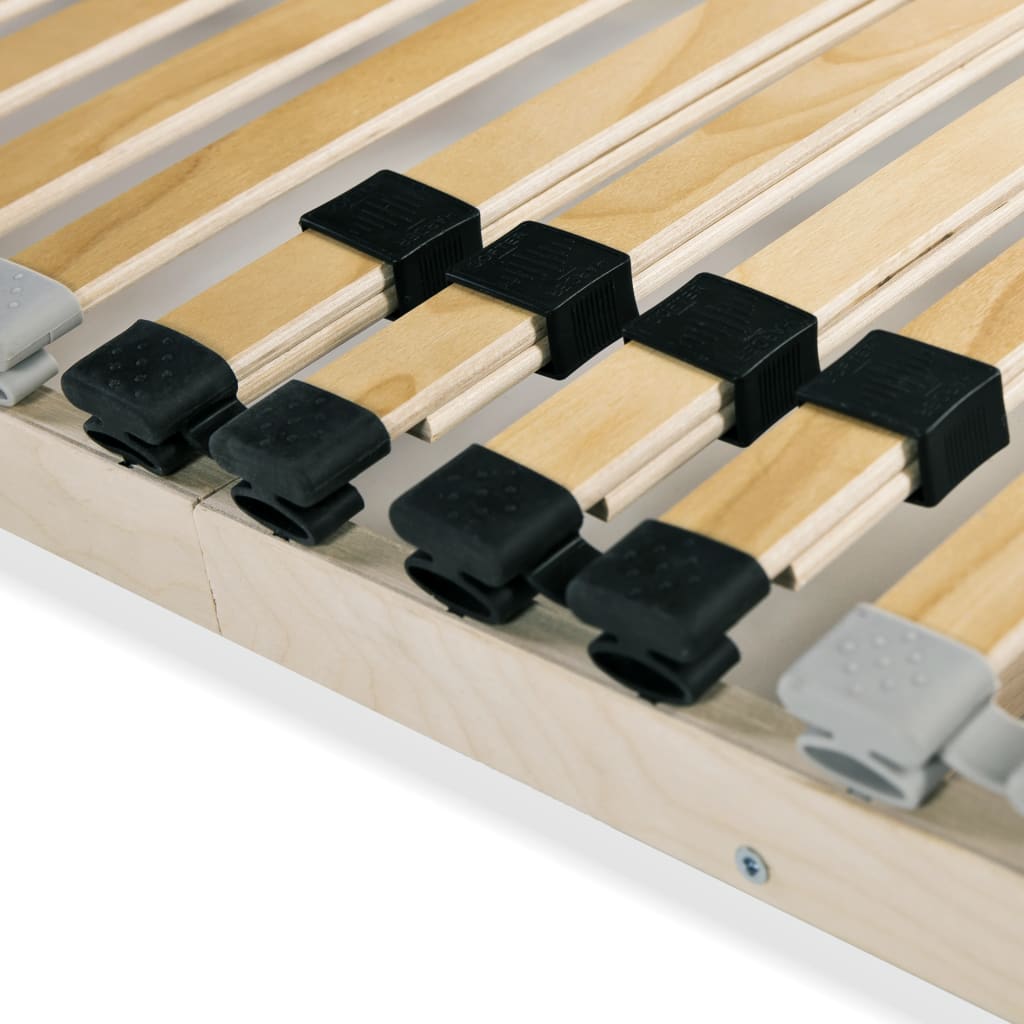 Slatted Bed Base without Mattress with 28 Slats 7 Zones 120x200 cm