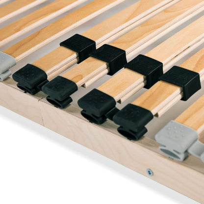 Slatted Bed Base without Mattress with 28 Slats 7 Zones 120x200 cm