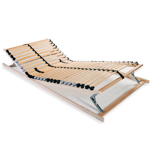 Slatted Bed Base without Mattress with 28 Slats 7 Zones 80x200 cm