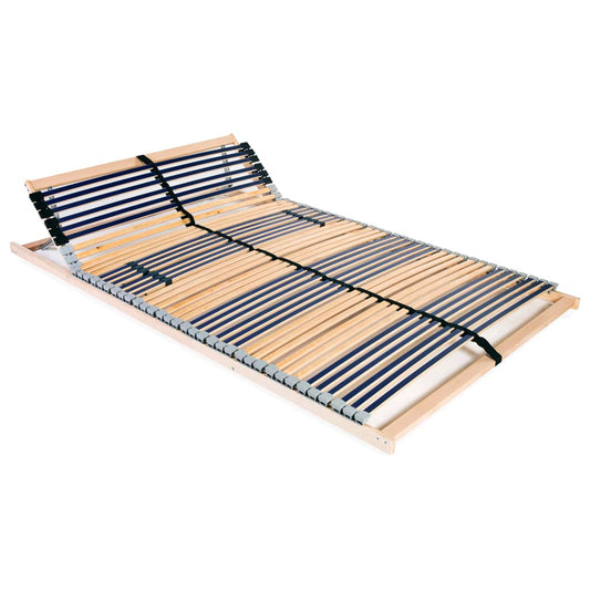 Slatted Bed Base without Mattress with 42 Slats 7 Zones 120x200 cm