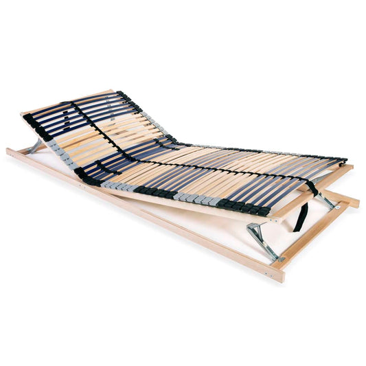 Slatted Bed Base without Mattress with 42 Slats 7 Zones 70x200 cm