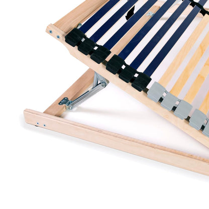 Slatted Bed Base without Mattress with 42 Slats 7 Zones 90x200 cm