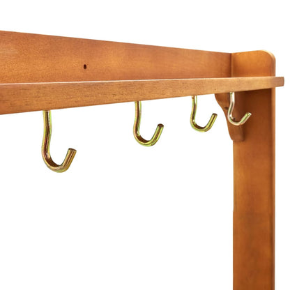 Garden Kitchen Trolley Solid Acacia Wood 92x43.5x141.5 cm