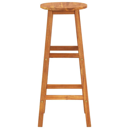 Bar Chairs 2 pcs Solid Acacia Wood