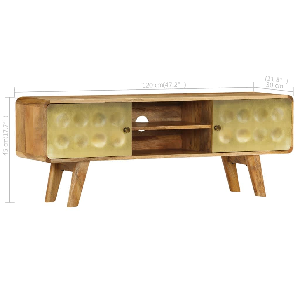 TV Cabinet Solid Mango Wood 120x30x45 cm