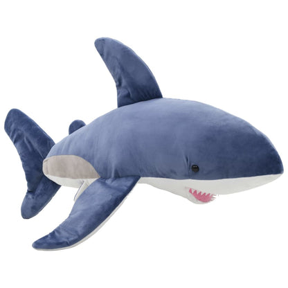 White Shark Cuddly Toy Plush Blue and White