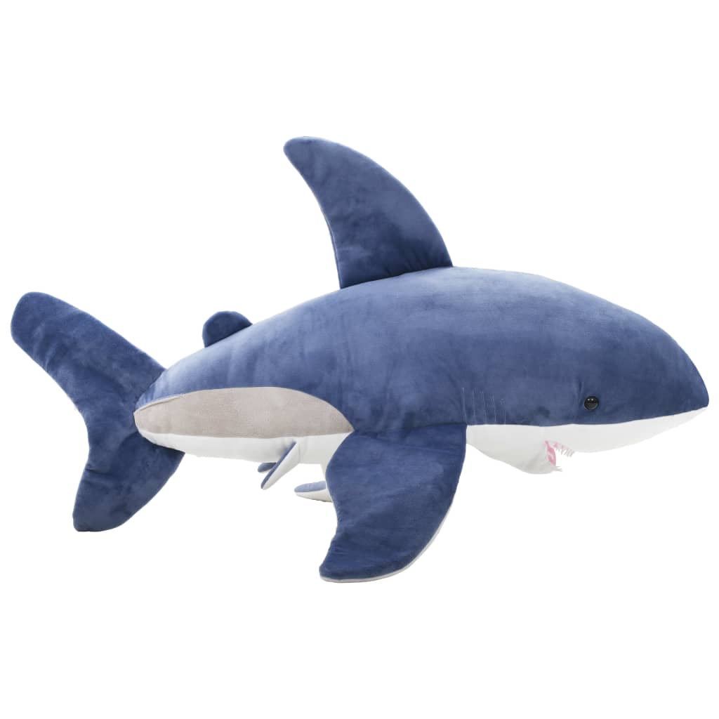 White Shark Cuddly Toy Plush Blue and White