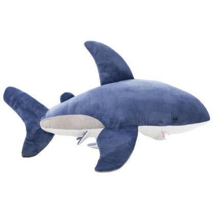 White Shark Cuddly Toy Plush Blue and White
