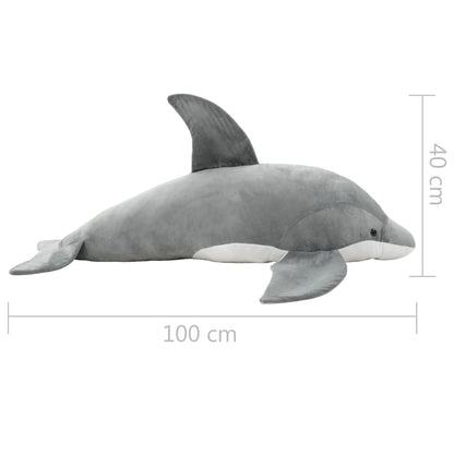 Dolphin Cuddly Toy Plush Grey