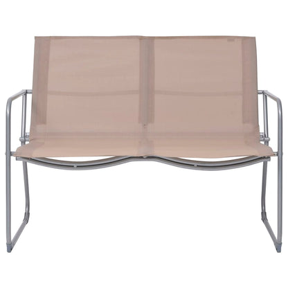 4 Piece Garden Lounge Set Fabric & Steel Taupe