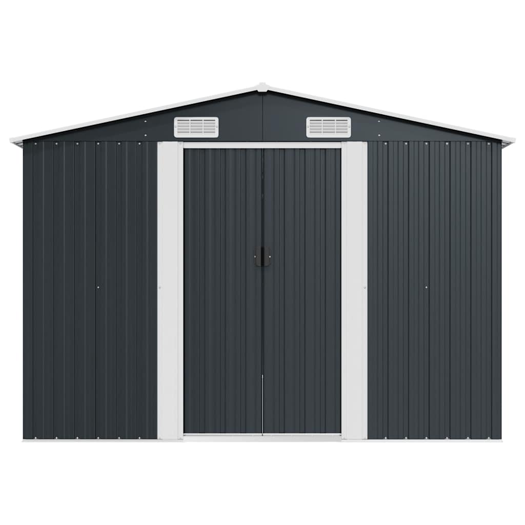 Garden Shed 257x392x181 cm Metal Anthracite