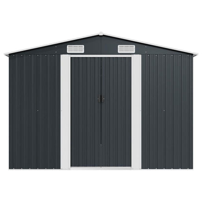 Garden Shed 257x392x181 cm Metal Anthracite