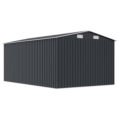 Garden Shed 257x392x181 cm Metal Anthracite