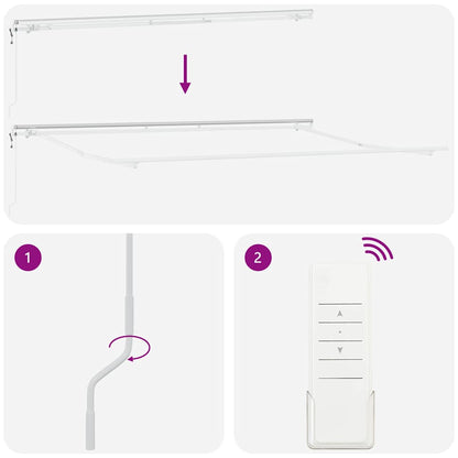 Awning Manual White 4 x 3 m Metal