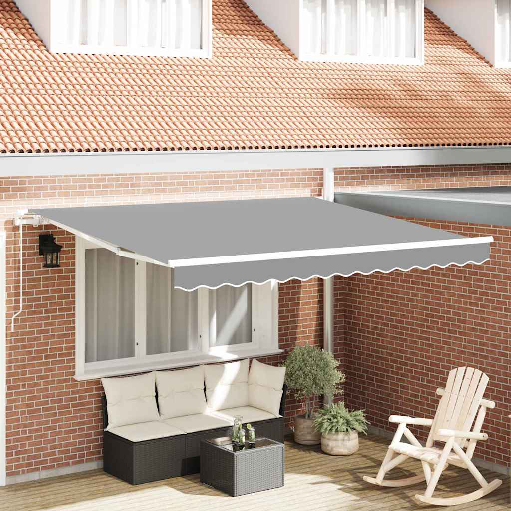 Awning Manual White 3.5 x 2.5 m Metal