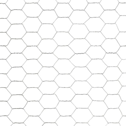 Chicken Wire Fence Galvanised Steel 25x1.5 m Silver
