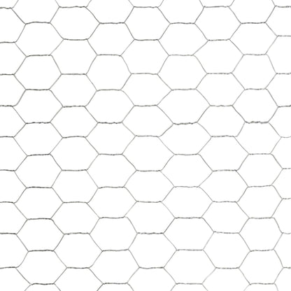 Chicken Wire Fence Galvanised Steel 25x1.5 m Silver