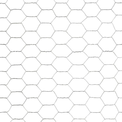 Chicken Wire Fence Galvanised Steel 25x1.5 m Silver