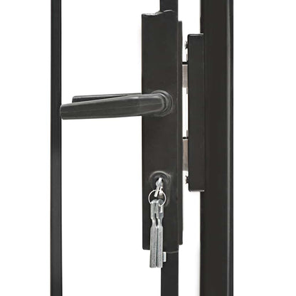 Garden Gate Steel 1x1.5 m Black